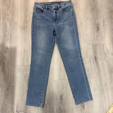Talbots Jeans Women 10 Blue Flawless High Waist Straight Leg Denim