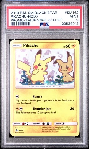 2019 POKEMON SM BLACK STAR PROMO TEAM UP SINGLE PACK BLISTERS PIKACHU-HOLO PSA 9