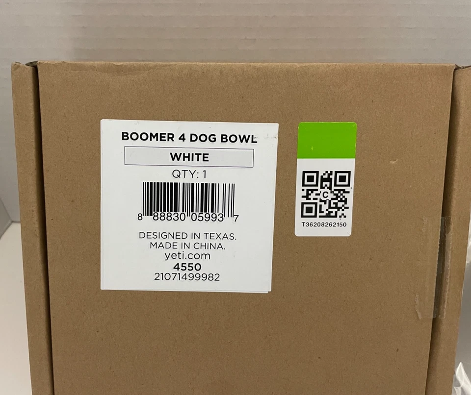 -Caja abierta- Yeti Boomer 4 cuencos para perros blanco (4 tazas) acero inoxidable Foto 2 de 4