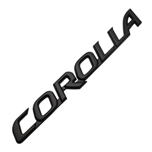EMBLEM BADGE LETTERS NAMEPLATE BLACK w/Adhesive for 2004-2025 TOYOTA COROLLA video thumbnail