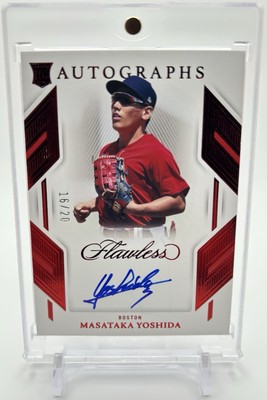 2023 Panini Flawless - RUBY #FA-MY Masataka Yoshida /20 (AU,RC)  PERFECT AUTO 