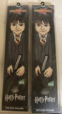 2 Harry Potter SOCKS by Crossover RARE COLLECTIBLE One Size w Factory Outerwrap