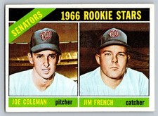 1966 Topps Washington Senators Rookie Stars Joe Coleman Jim French #333