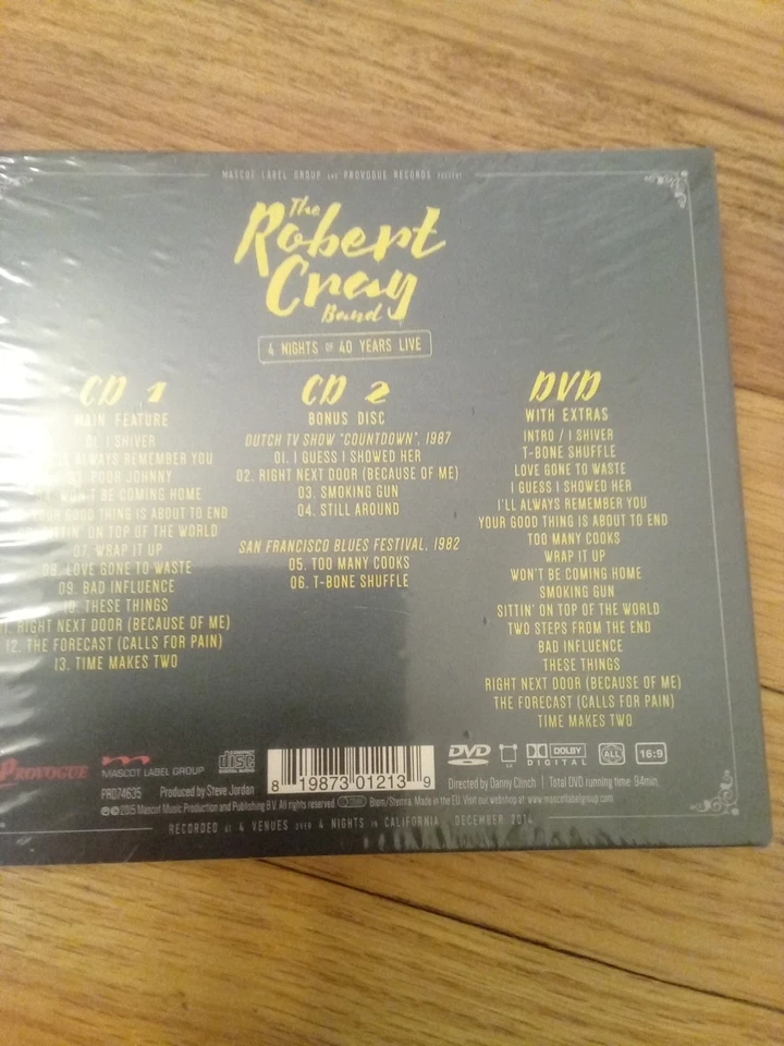 The Robert Cray Band 4 Nights 40 Years Live Provogue 2-CD+DVD (2015) - Image 2 of 2