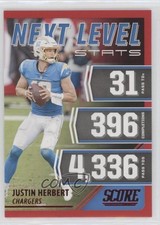 2021 Score Next Level Stats Red Justin Herbert #NL10 0mr3