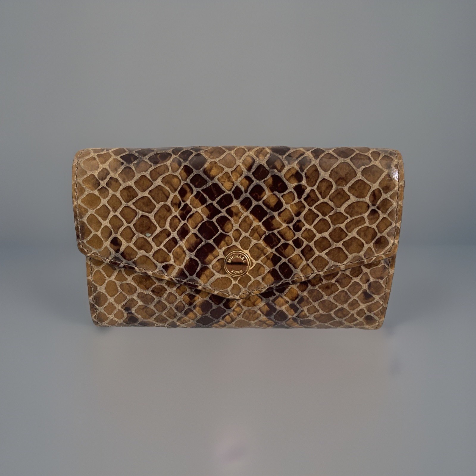 MICHAEL KORS Python Embossed Leather Crossbody Cl… - image 1