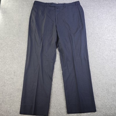 Incotex Dress Pants Mens 36x30 Blue 100% Wool Flat Front High Comfort Super 100s