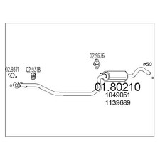 MTS Mitteltopf NEU für Ford Fiesta IV 1.6 16V Puma 1.6 16V 1.7 16V Auspuff