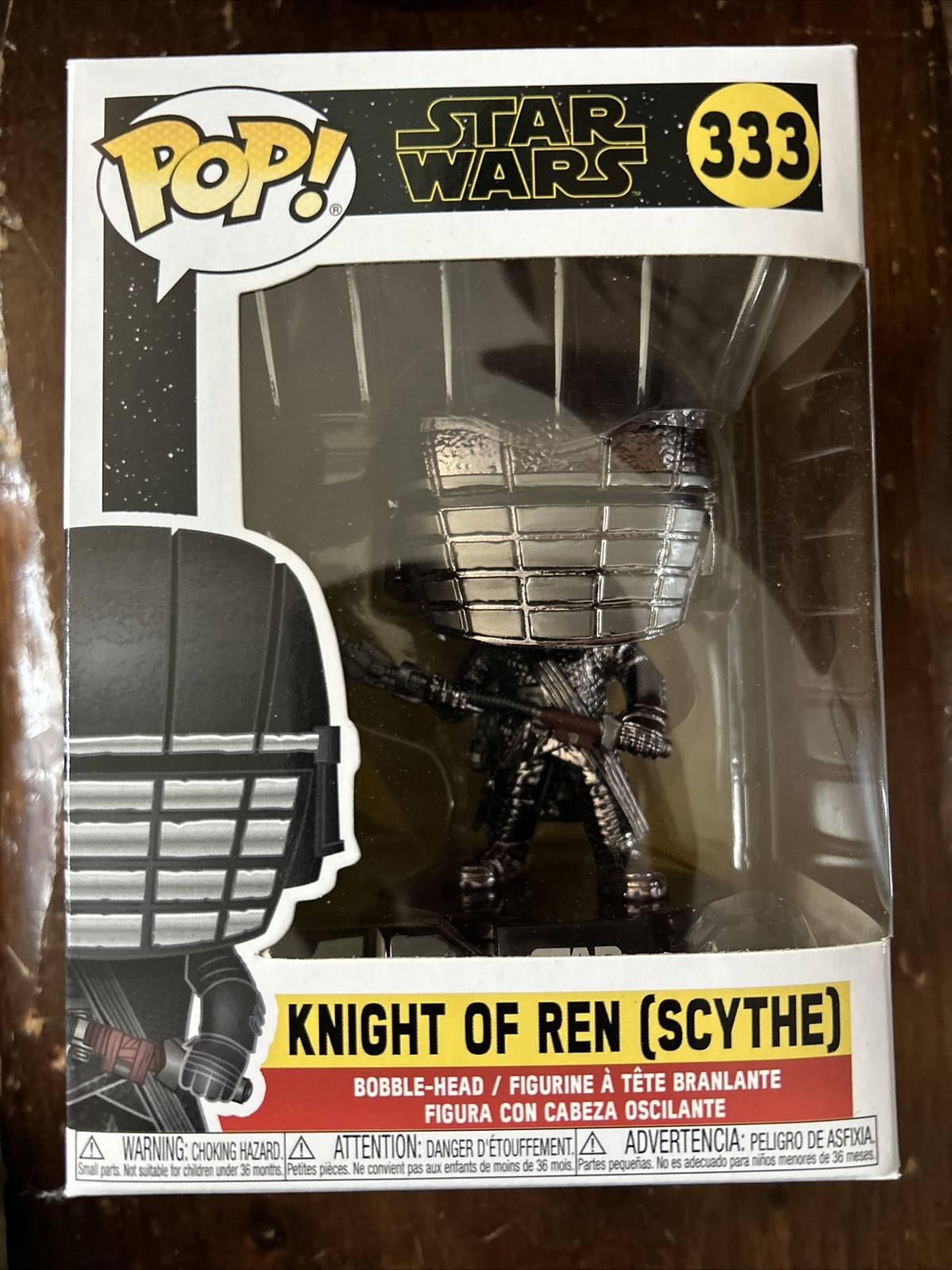 2019 Nos Funko Pop! Star Wars Knight Of Ren Scythe Bobble-Head #333