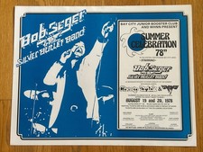 Rare 1978 Original Michigan Concert Tour Poster BOB SEGER Cheap Trick VAN HALEN
