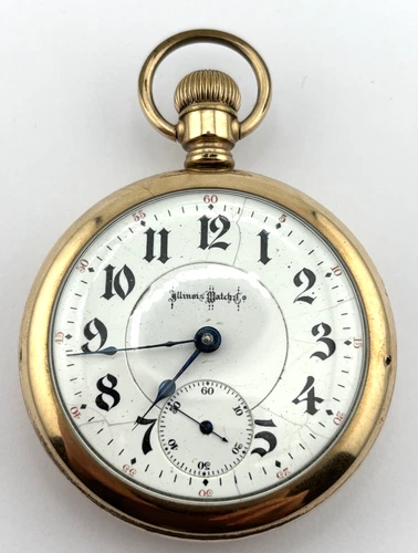 Illinois Bunn Antique Mechanical Pocket Watch 17J  18s   1564923   DOESN'T WORK