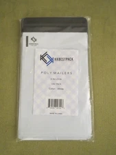 KKBESTPACK Poly Mailers Envelope Shipping Bags, 6" x 9", White, 100 Count