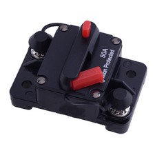 Marine Grade Inline 12V 50 Amp Power Circuit Breaker Manual Fuse Reset Audio Acc