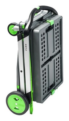 Clax Trolley, grün Tragkraft 60 KG inklusive Klappbox - 40002
