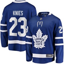 Men's Fanatics Matthew Knies Blue Toronto Maple Leafs Home Premier Breakaway