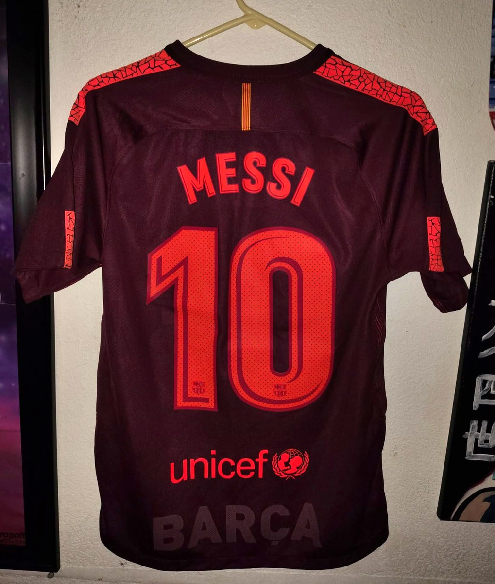 Nike FC Barcelona リオネルメッシ10正規品 FC Barcelona 2017 2018 Third Nike Authentic Jersey Messi#10 Men's