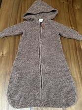 Goumi Kids - Cotton Knit Baby Wearable Blanket Sz S Bark Brown Organic Cotton