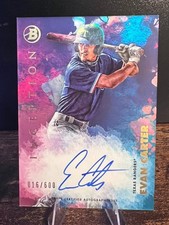 Evan Carter 2021 Bowman Inception Prospect Autograph Auto 600
