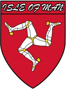 Isle of Man Shield Coat of Arms Self Adhesive Vinyl Sticker