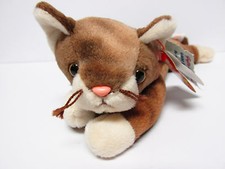 Ty Beanie Baby Pounce Burmese Brown Tie-dyed Cat PRISTINE Brand New w/Mint Tags