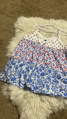 NWT GAP Girls Floral Mix Print Tiered Tank Top Size XL (12) - Picture 4 of 10