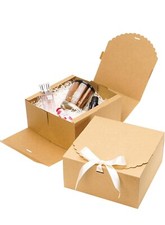 Black Gift Boxes with Lids, 8x8x4inches,Bridesmaid Proposal Box,15 Sets,Kraft...