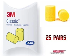 25 PR 3M Disposable Hearing Protection Shooting Sleep Aid Work Ear Plugs NRR 29