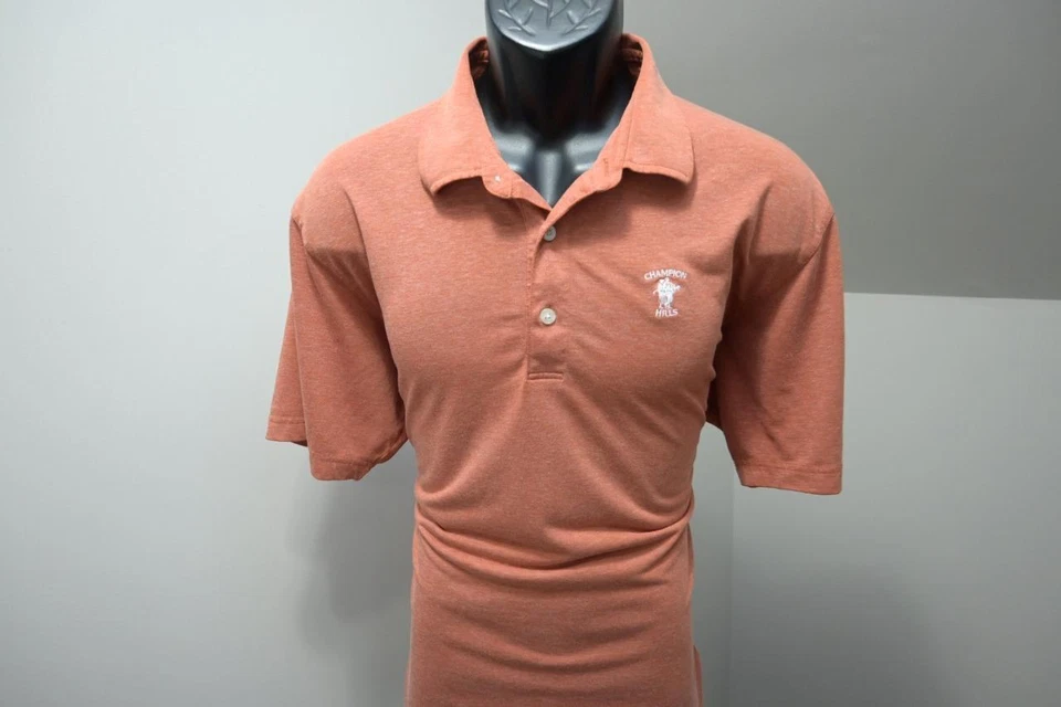 Polo de golf Dunning naranja Champions Hill ajuste seco elástico para hombre talla grande Foto 2 de 4