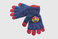 Emoji Youth Girls Heart Eyes Happy Emoji Blue Red Gloves Mitts New