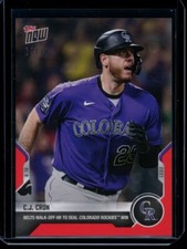2021 Topps Now #669 C.J. Cron Red Parallel Card #d /10