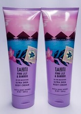 2 Bath  Body Works TAHITI PINK LILYL BAMBOO Ultra Shea Body Cream