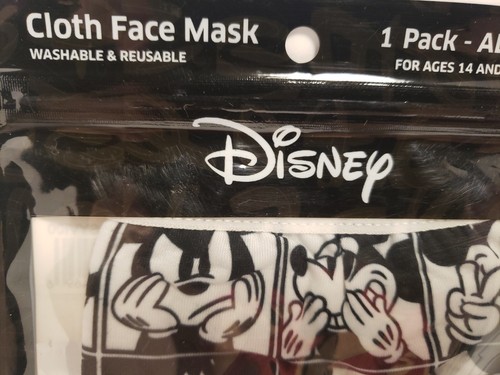 Disney Gesichtsmaske Mickey Mouse Expressions Erwachsene Baumwolle waschbar Tuch versiegelt - Bild 11 von 11