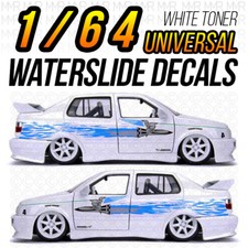 1/64 Scale JESSE JETTA Custom White Toner Universal WaterSlide Decal for Hot