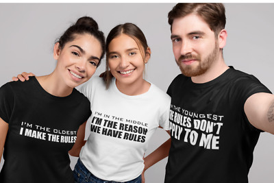 T-Shirt Geschwisterregeln Familie lustig Bruder Bruder Schwester Schwester Witz Geschenk T-Shirt