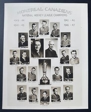 Montreal Canadiens Team Issued Type 1 Photo Prince Of Wales Trophy NHL Hockey