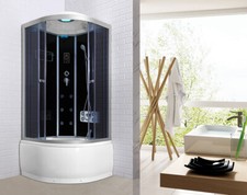 CABINA Doccia Idromassaggio BLUETOOTH - VASCA 80x80 PC TOUCH CROMOTERAPIA OZONO