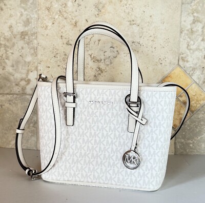MICHAEL KORS ショルダーバッグ MKシグネチャー PVC ホワイト MICHAEL KORS（マイケルコース） ショルダーバッグ MKシグネチャー PVC