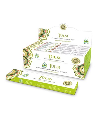 Himalaya Tulsi Basilikum Räucherstäbchen Agarbatti Packung 12x15 je Packung 180g Box
