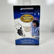 New Plantronics T10 Corded Single Line Hands-Free Headset Telephone System