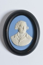 1700s Wedgwood Jasper Ware Portrait Medallion: Charles James Fox, Brit Statesman