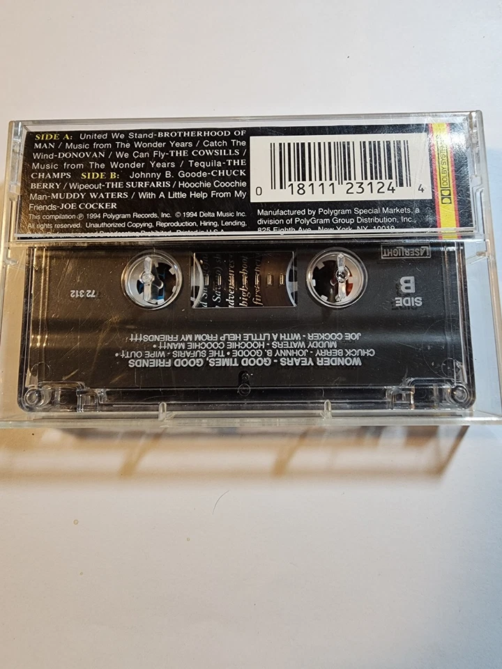 THE WONDER YEARS (TV SERIES) Cassette -Various Artists VG+ CS3 - Image 2 of 2