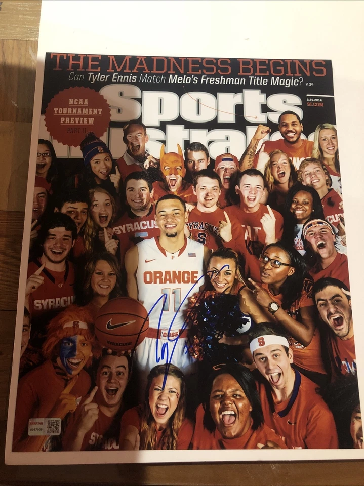 ФОТОГРАФИЯ СИРАКУЗСКОГО АПЕЛЬСИНА ТАЙЛЕРА ЭННИСА С АВТОГРАФОМ 11x14 TRISTAR СЕРТИФИКАТ ПОДЛИННОСТИ SI - Изображение 2 из 4