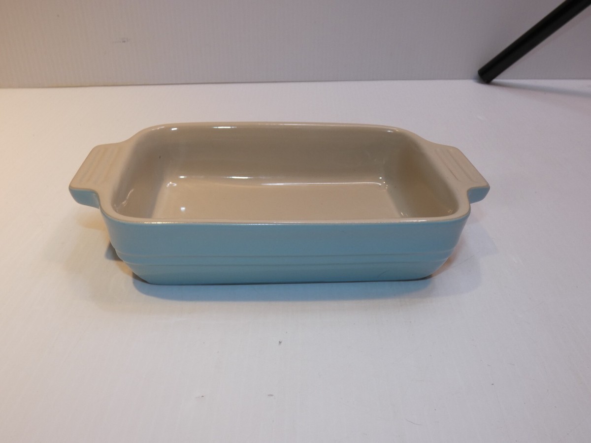 Le Creuset Stoneware Small Rectangular Baker, Light Blue | eBay