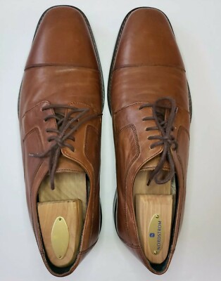 J. Murphy Johnston Mens 11W Brown Leather Cap Toe Derby  display picture 3