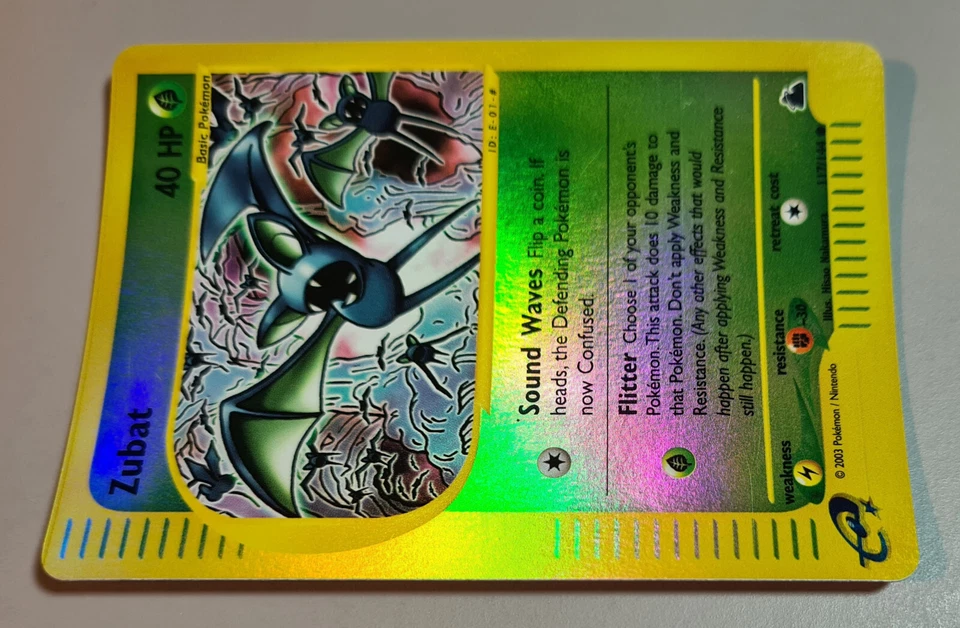 Zubat # 117/144 Reverse Holo aus Skyridge 2003 Pokemon Englisch Mint Vintage - Bild 2 von 3