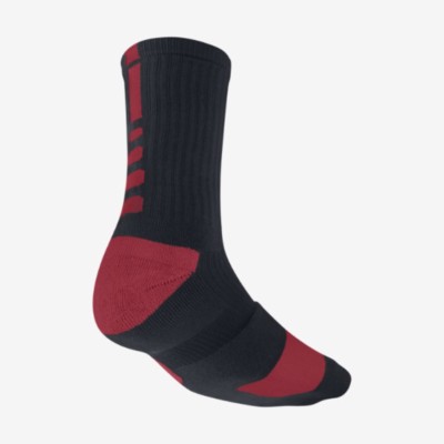 Nike Elite Basketball Crew Socks Black/Red MEDIUM SX3629-002