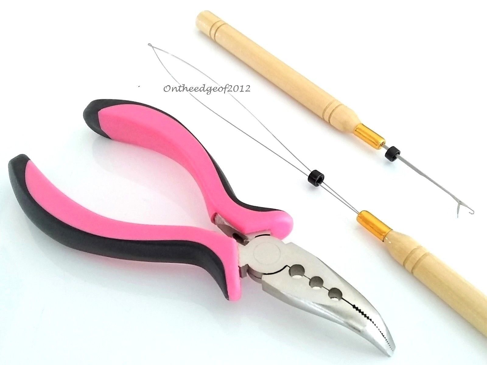 Feather Hair Extension Tool Kit for Micro Ring Beads I Tip Loop Hook Pliers  USA | eBay