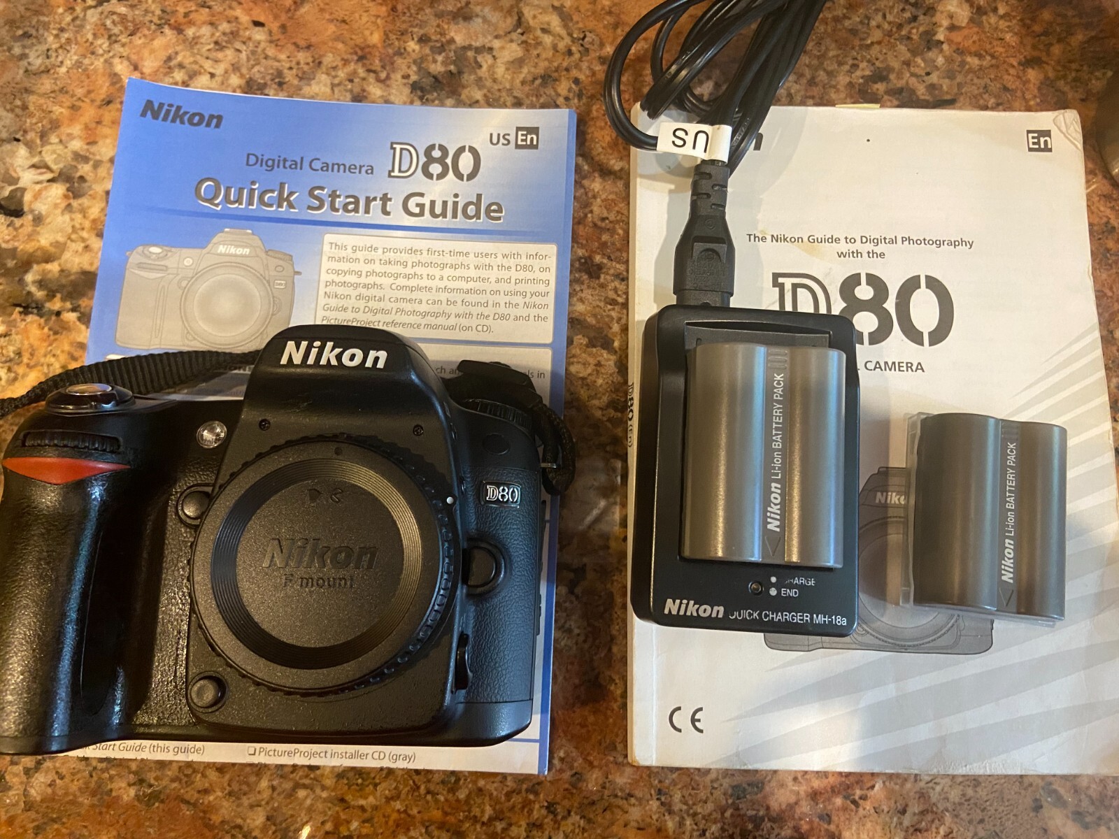 NIKON D80 DIGITAL CAMERA BODY WITH MANUALS | eBay