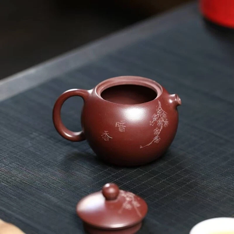 True Yixing Zisha Tea Pot Original Ore Old Purple Clay Xishi Pot Marked 220ml  - Imagem 2 de 4