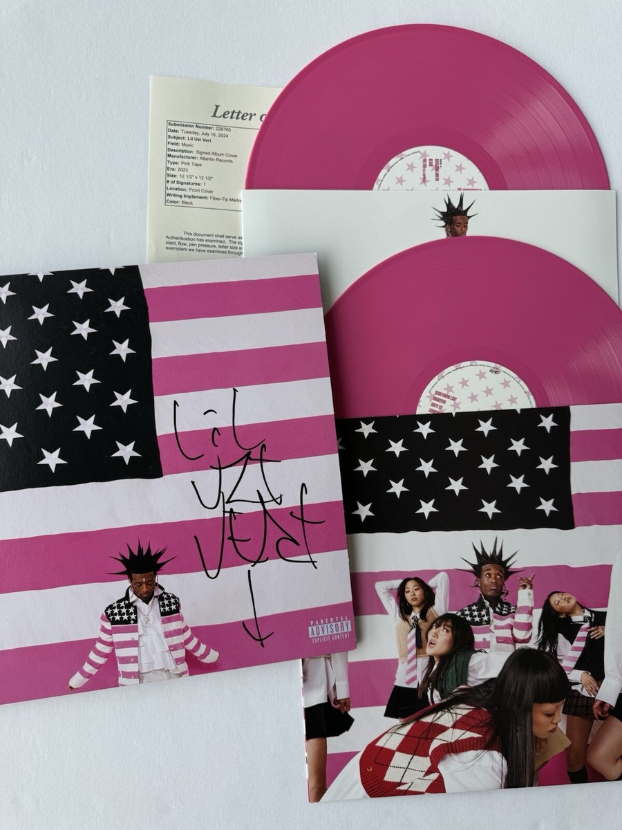 Lil Uzi Vert Signed Pink Tape Vinyl JSA LOA Rapper Flooded The